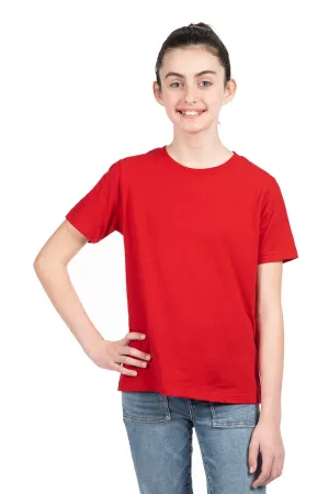 Next Level Youth Fine Jersey Short Sleeve Crewneck T-Shirt - Red