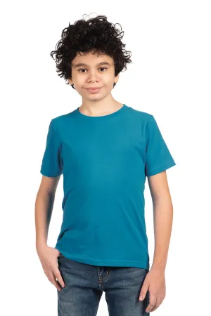 Next Level Youth Fine Jersey Short Sleeve Crewneck T-Shirt - Turquoise Blue