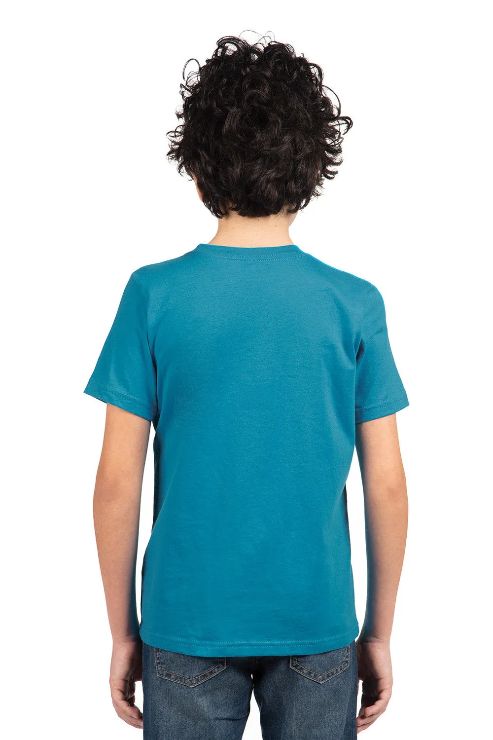 Next Level Youth Fine Jersey Short Sleeve Crewneck T-Shirt - Turquoise Blue