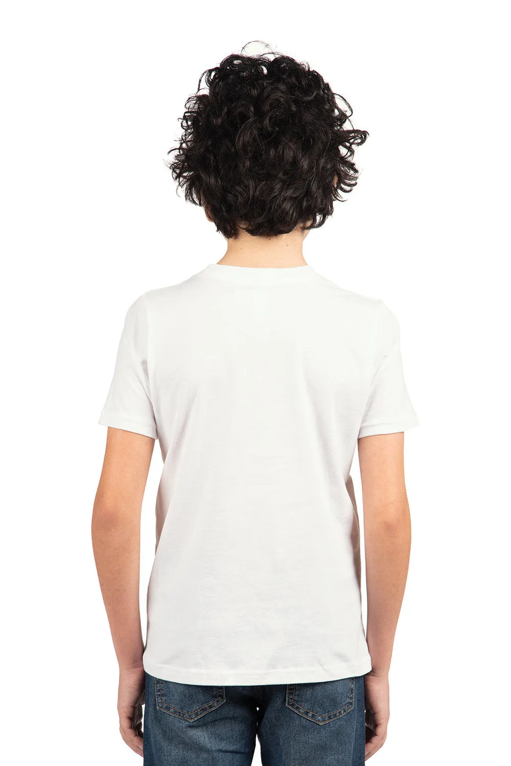 Next Level Youth Fine Jersey Short Sleeve Crewneck T-Shirt - White