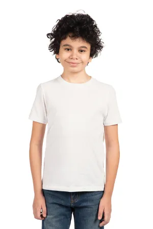 Next Level Youth Fine Jersey Short Sleeve Crewneck T-Shirt - White
