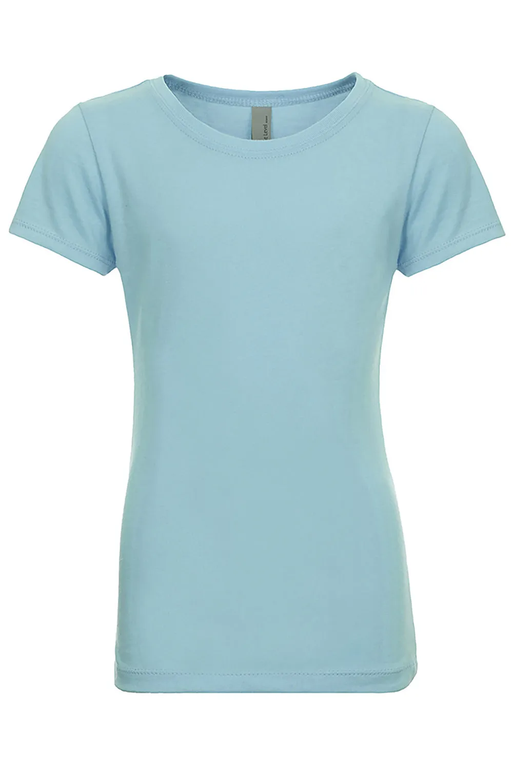 Next Level Youth Princess Fine Jersey Short Sleeve Crewneck T-Shirt - Cancun Blue