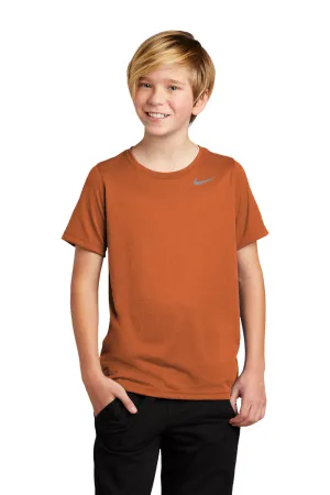 Nike Youth Legend Dri-Fit Moisture Wicking Short Sleeve Crewneck T-Shirt - Desert Orange
