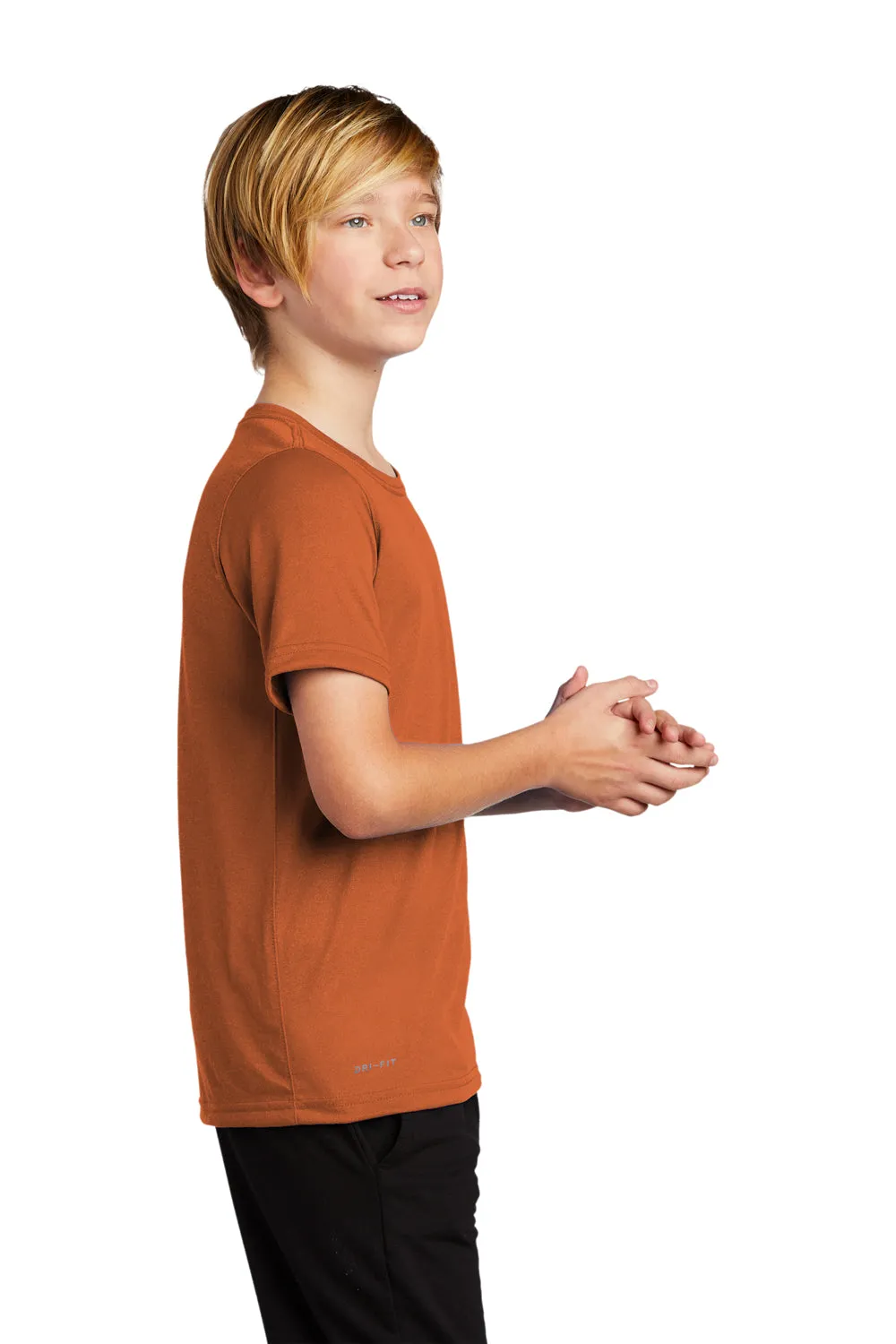 Nike Youth Legend Dri-Fit Moisture Wicking Short Sleeve Crewneck T-Shirt - Desert Orange