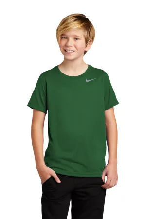 Nike Youth Legend Dri-Fit Moisture Wicking Short Sleeve Crewneck T-Shirt - Gorge Green