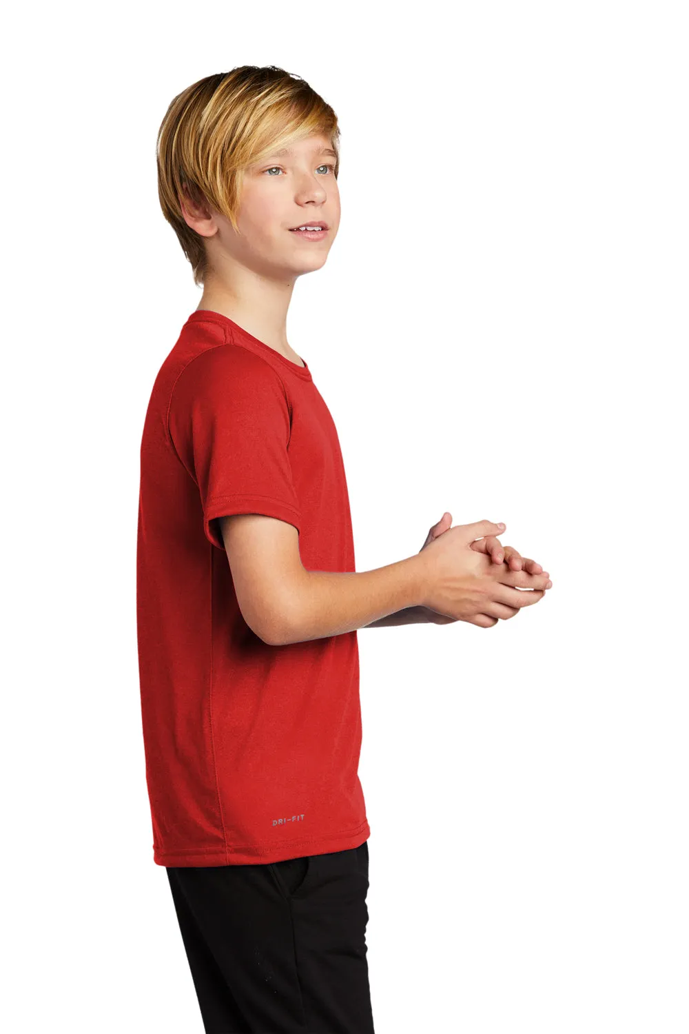 Nike Youth Legend Dri-Fit Moisture Wicking Short Sleeve Crewneck T-Shirt - University Red