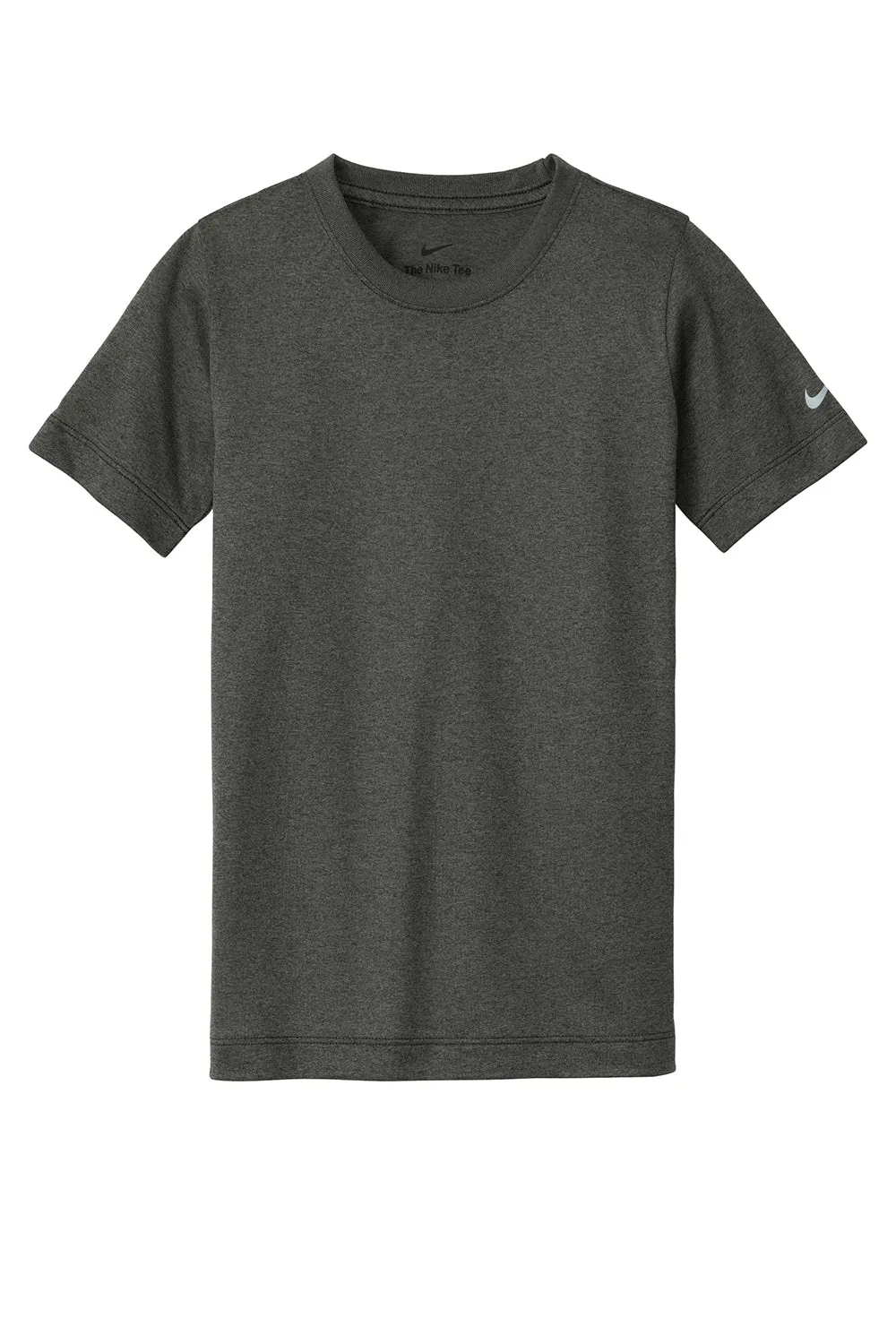 Nike Youth rLegend Dri-Fit Moisture Wicking Short Sleeve Crewneck T-Shirt - Heather Dark Smoke Grey