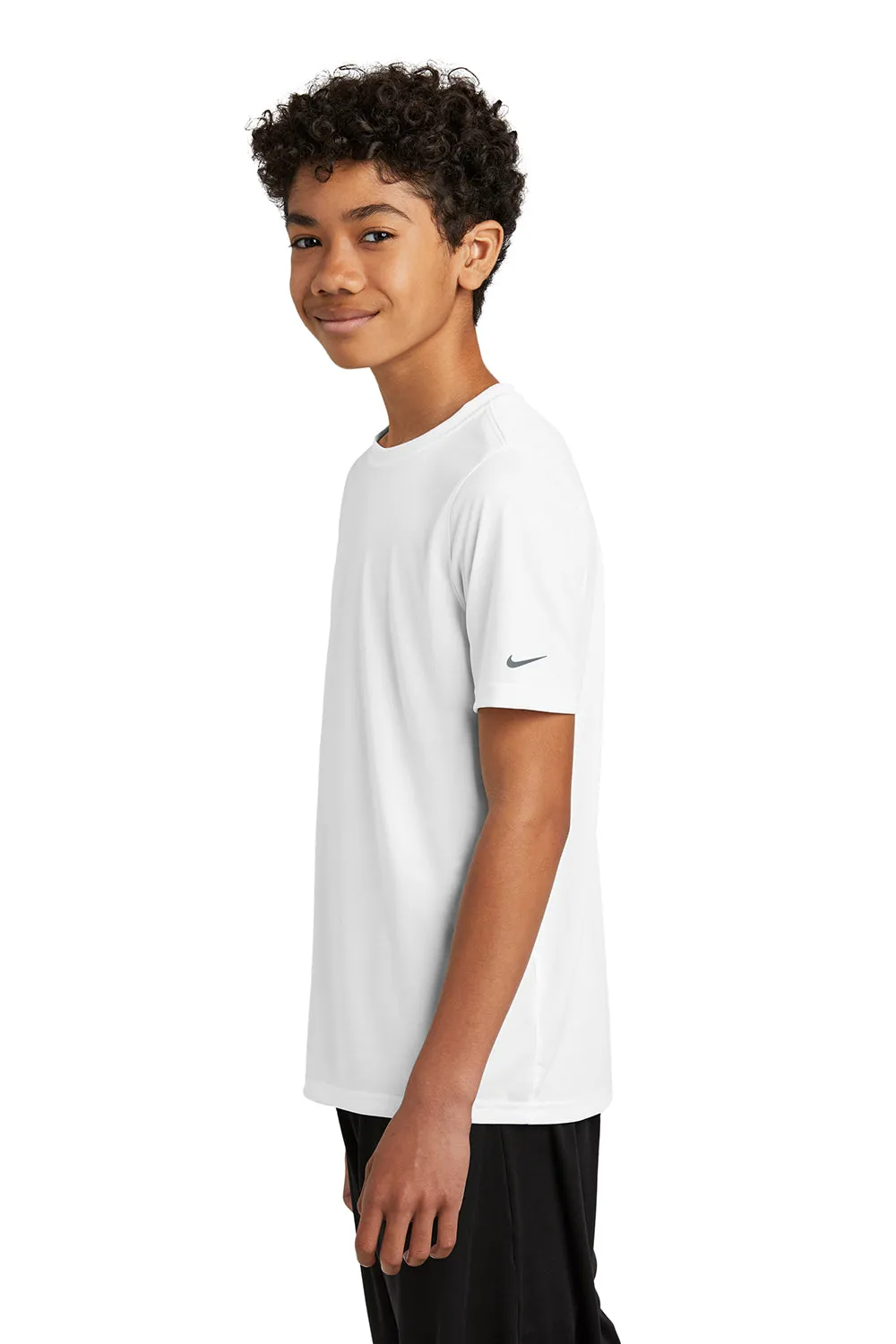 Nike Youth rLegend Dri-Fit Moisture Wicking Short Sleeve Crewneck T-Shirt - White