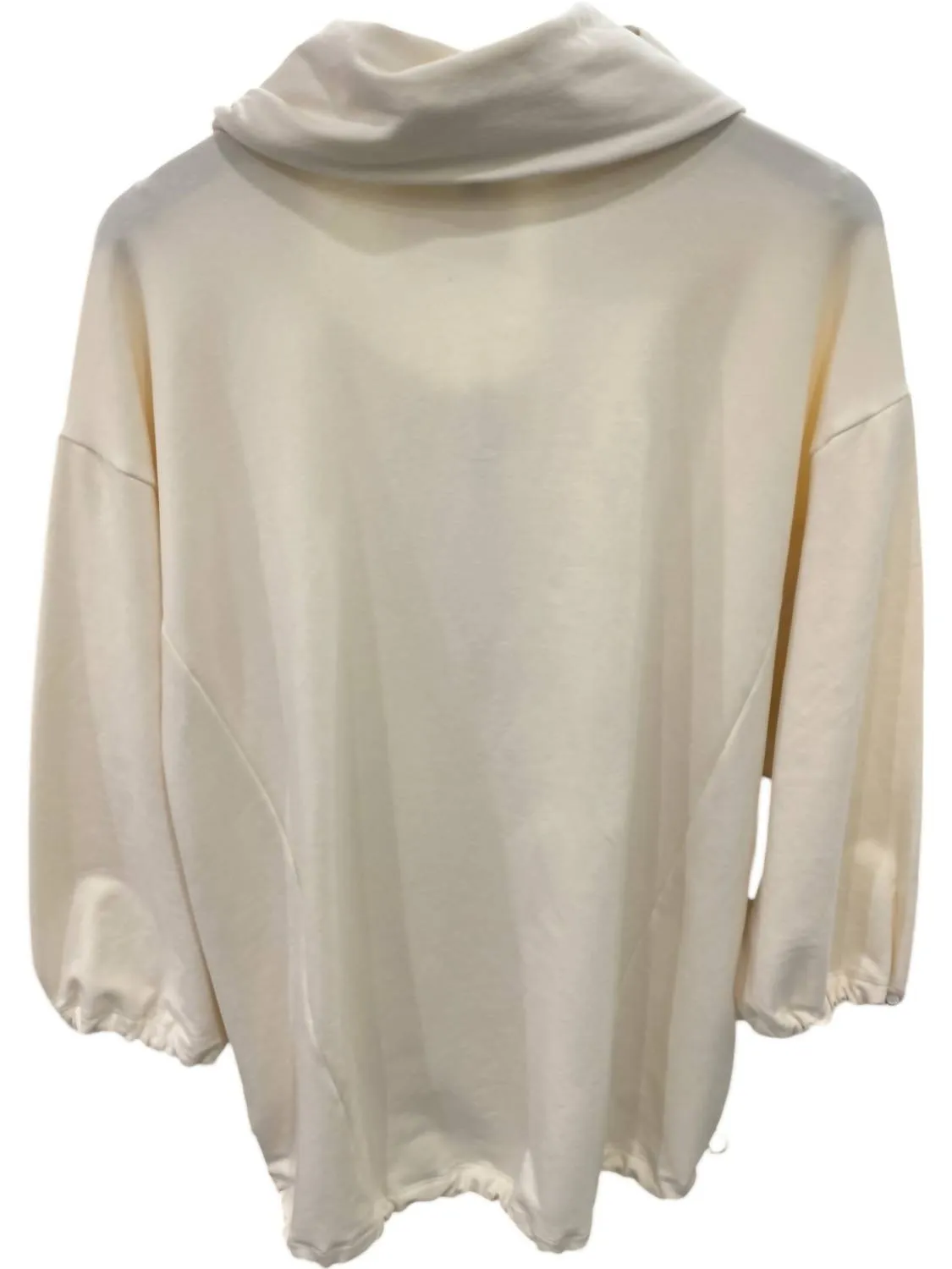 Olivia Fleece Toggle Zip Pullover In Winter White