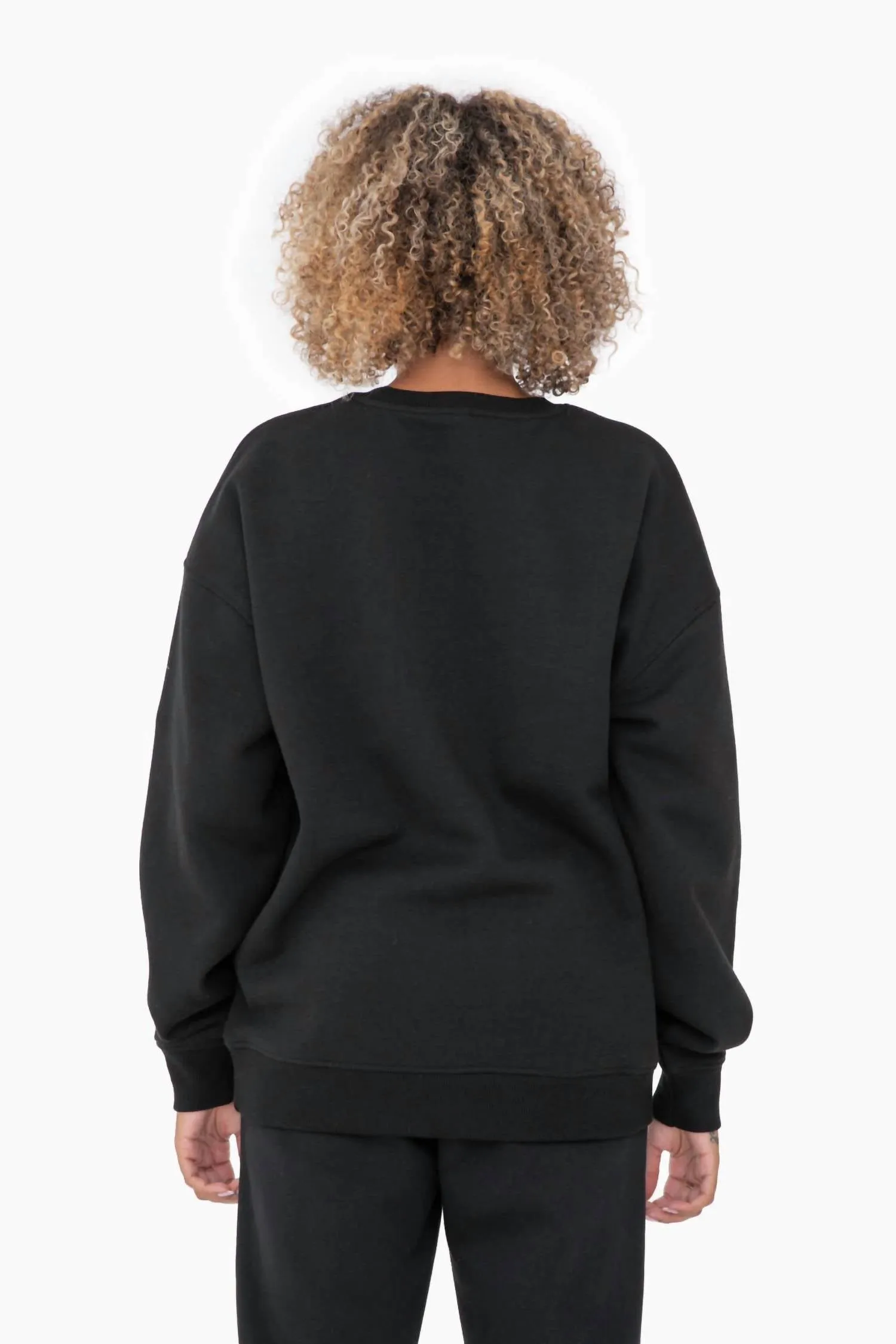 Oversized Fleece Sweatshirt In Black
