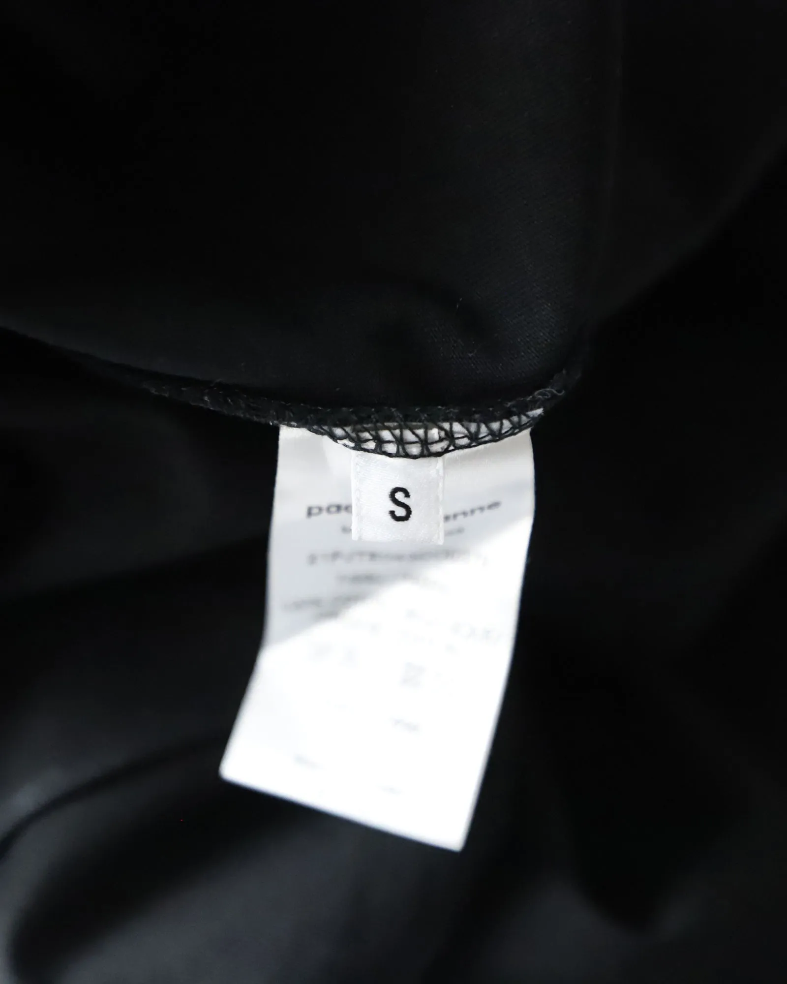 Paco Rabanne Logo Print T-shirt in Black Organic Cotton
