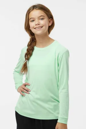 Paragon Youth Islander Performance Moisture Wicking Long Sleeve Crewneck T-Shirt - Mint Green