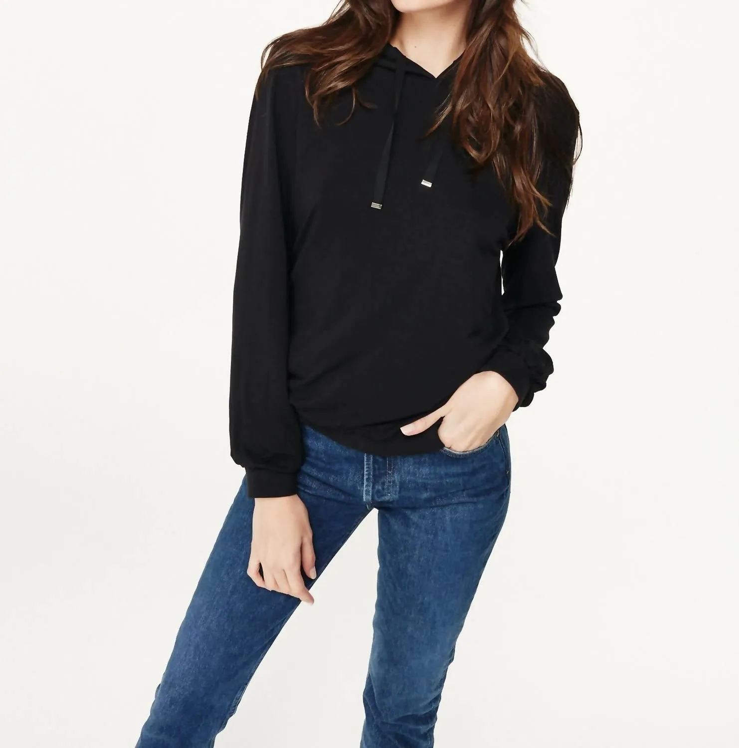 Parker Tartan Plaid Hoodie In Black