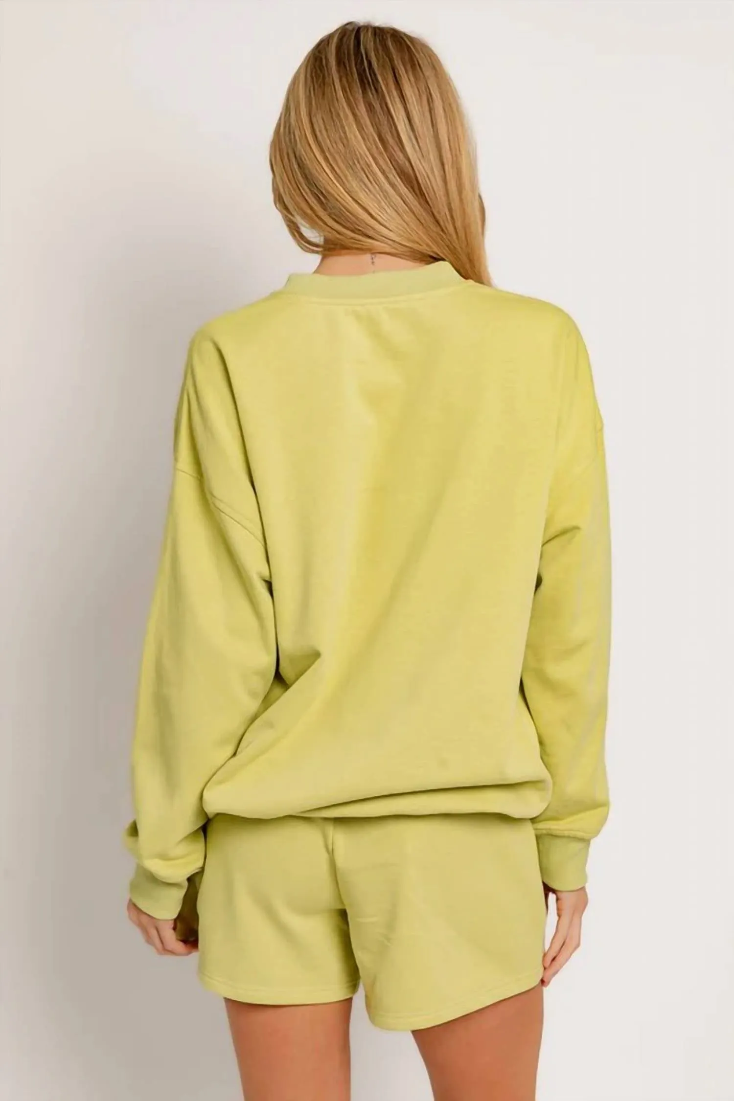 Pickleball Club Sweatshirt In Lime