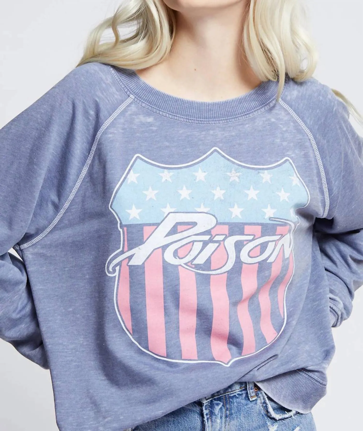 Poison Emblem Sweatshirt In Vintage Blue