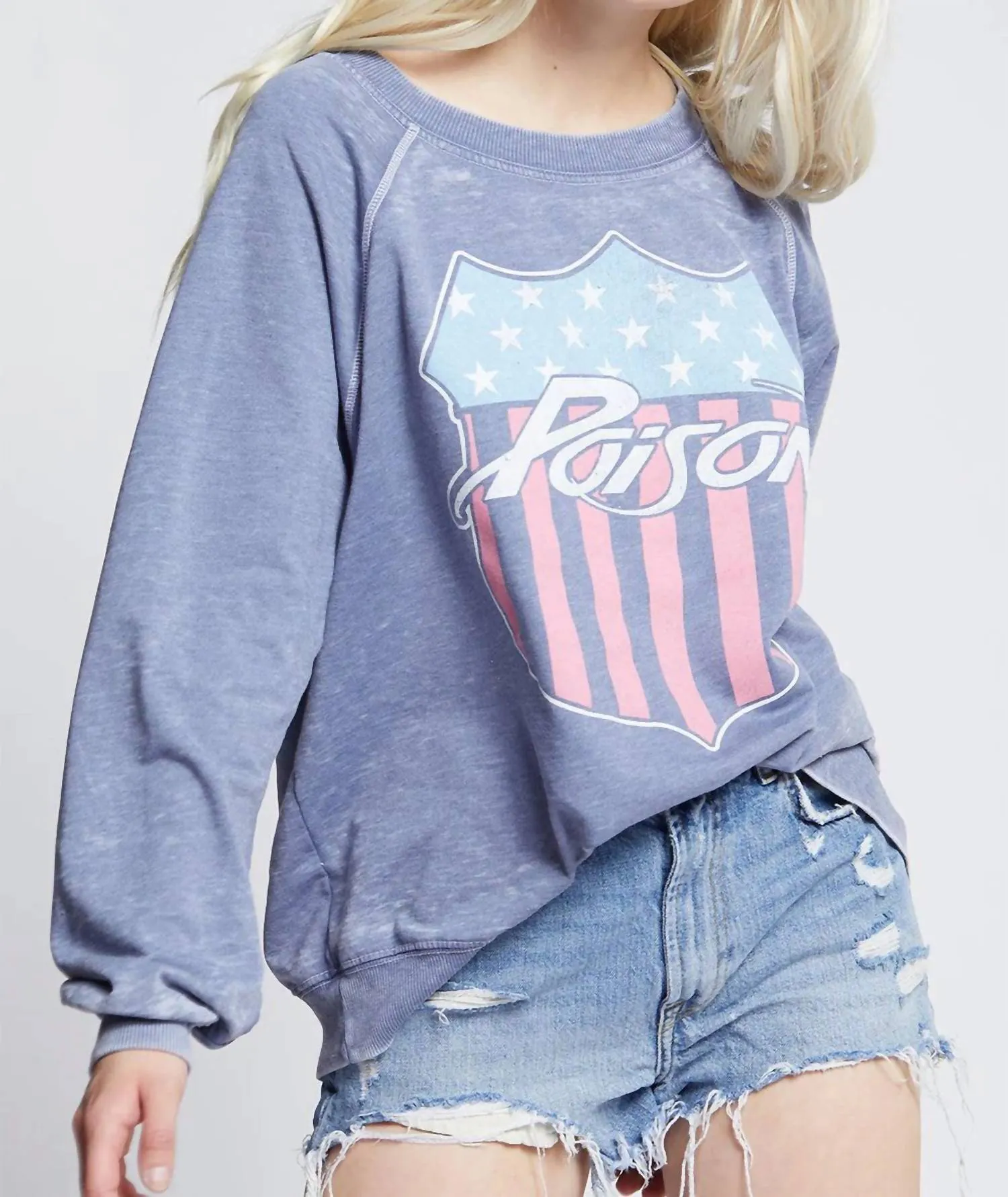 Poison Emblem Sweatshirt In Vintage Blue