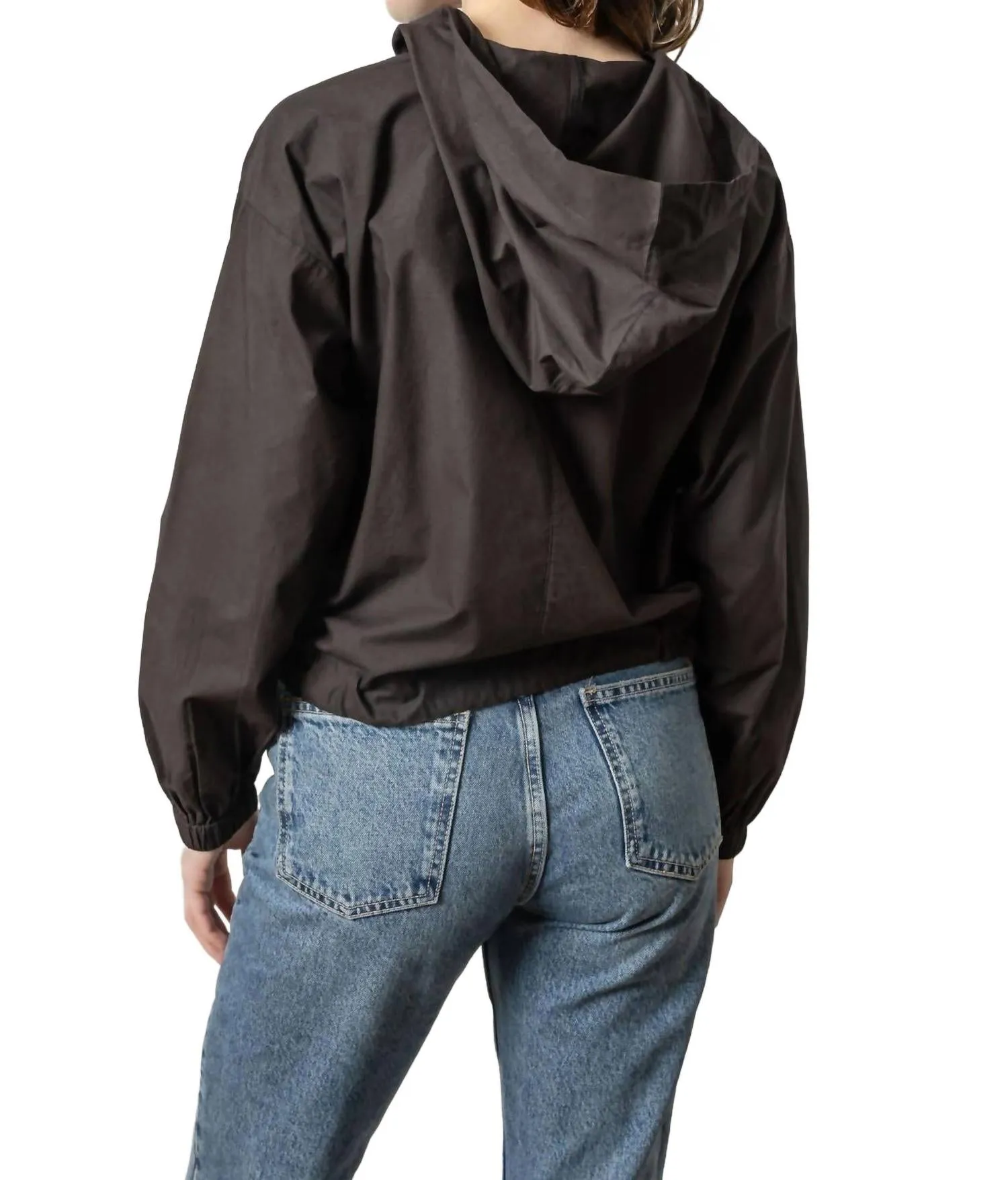 Poplin Hoodie In Black