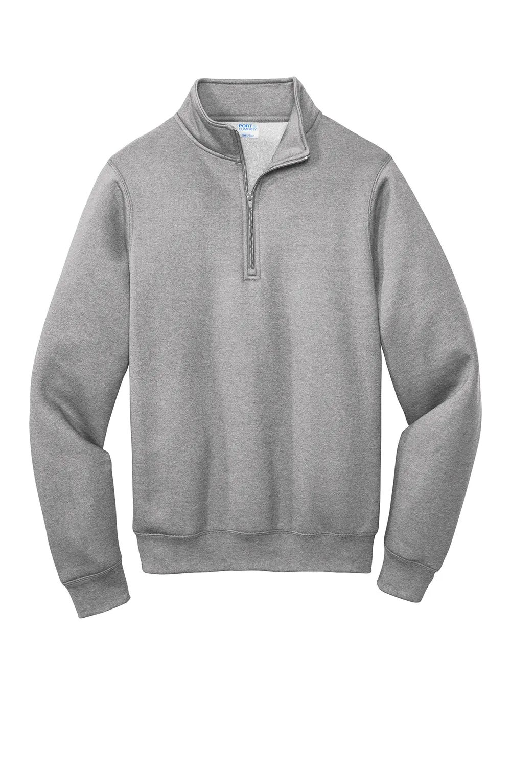 Port & Company Mens Core Fleece 1/4 Zip Sweatshirt - Heather Grey