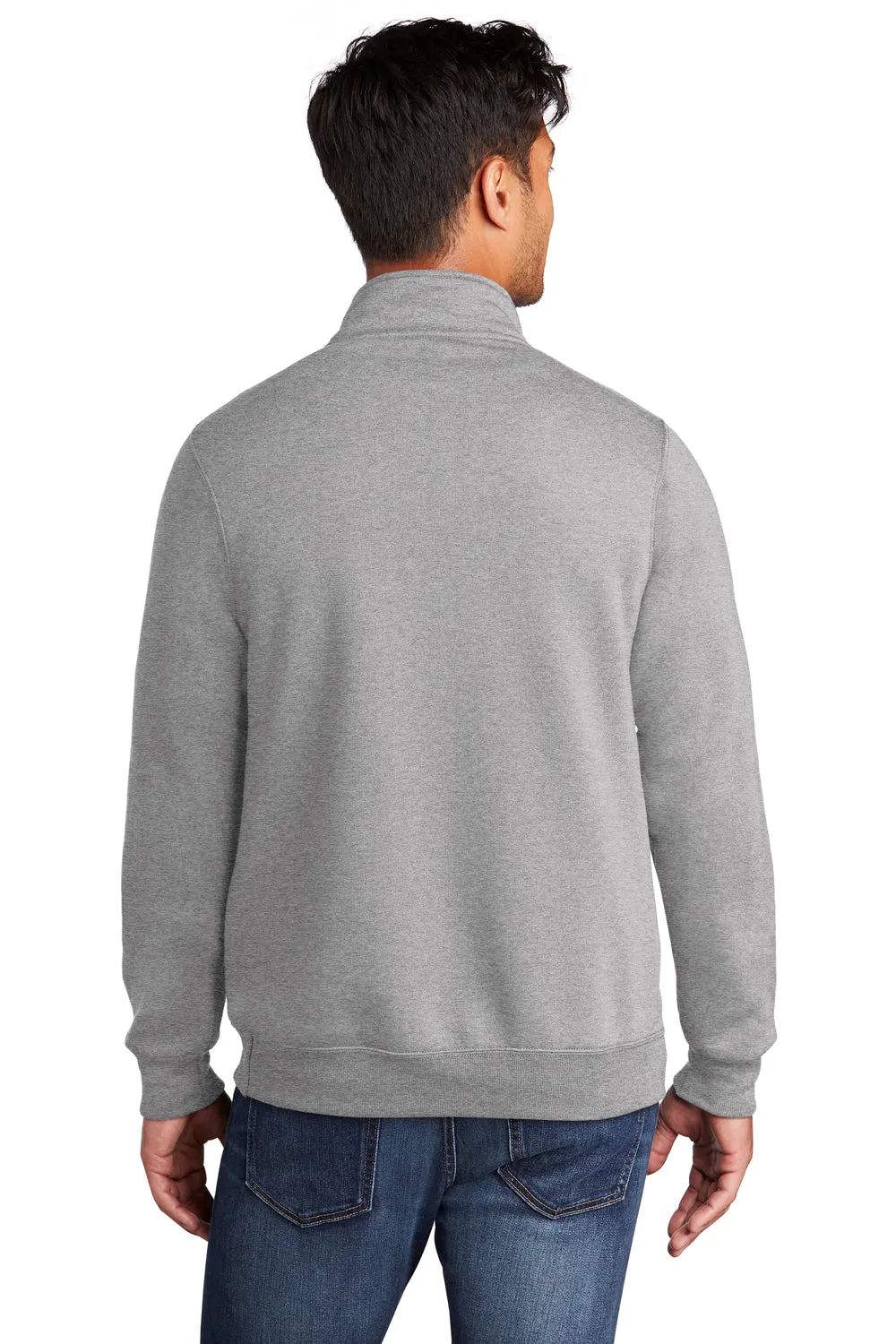 Port & Company Mens Core Fleece 1/4 Zip Sweatshirt - Heather Grey