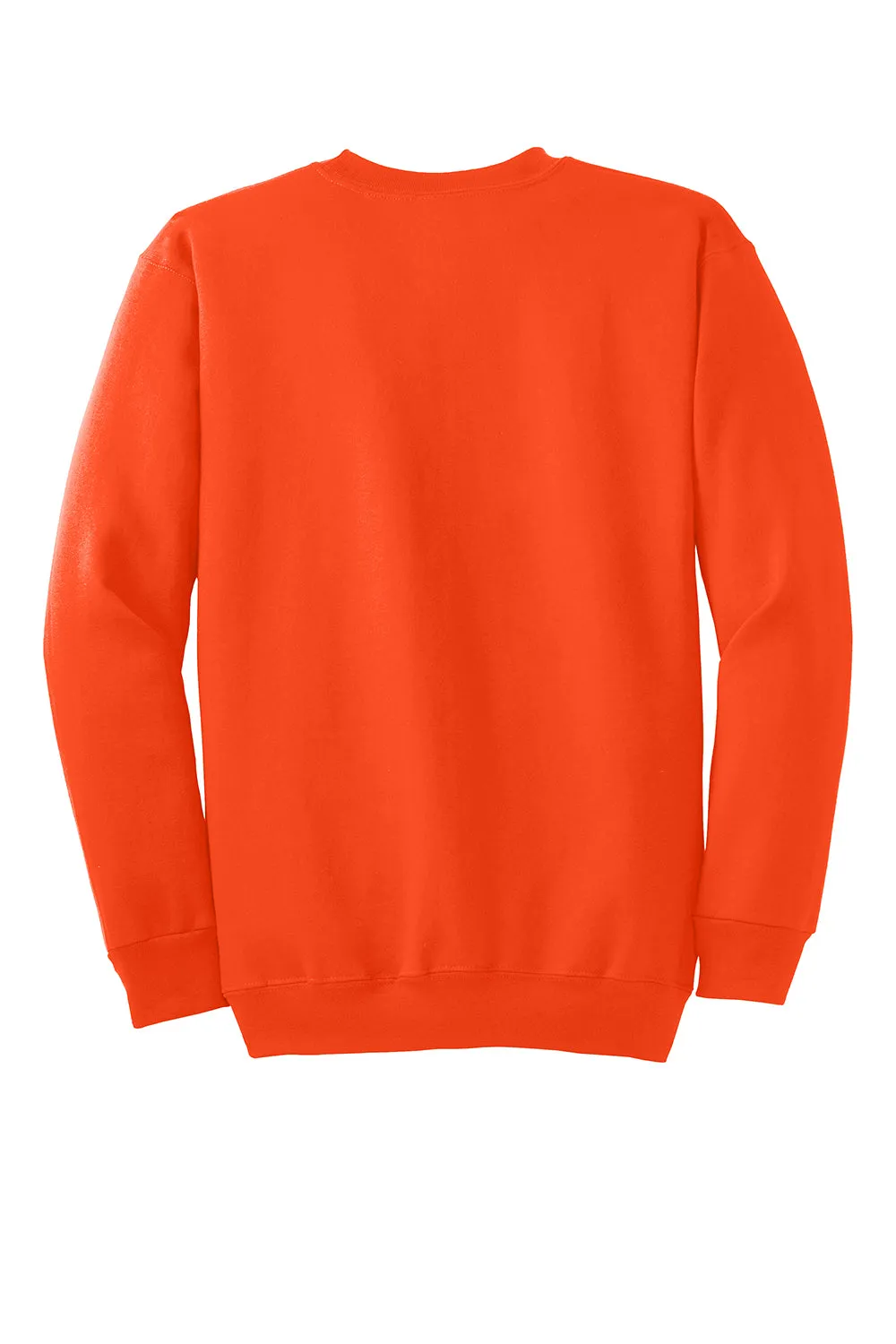 Port & Company Mens Essential Pill Resistant Fleece Crewneck Sweatshirt - Safety Orange