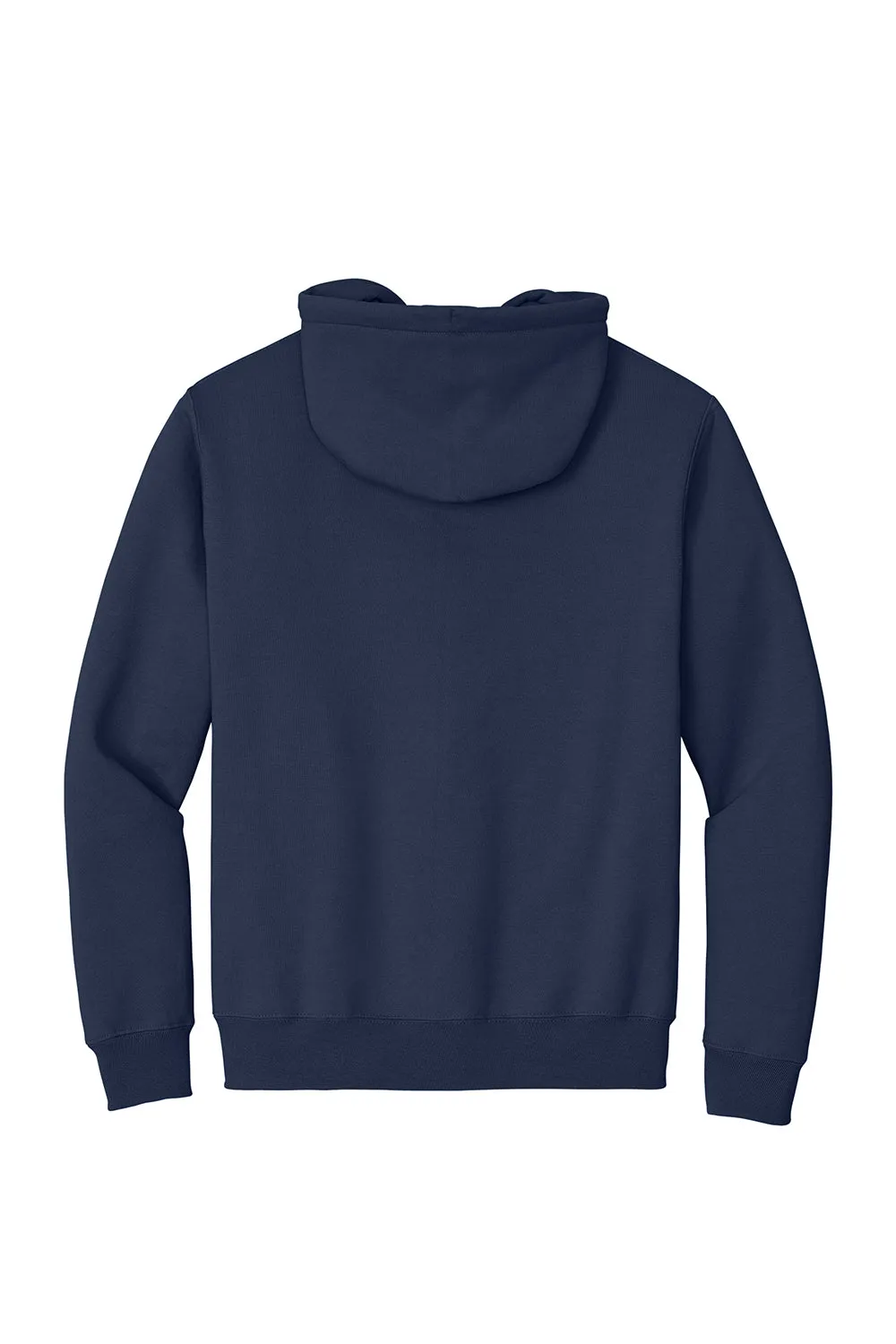 Port & Company Mens Essential Pill Resistant Fleece Full Zip Hooded Sweatshirt Hoodie w/ Pockets - Navy Blue