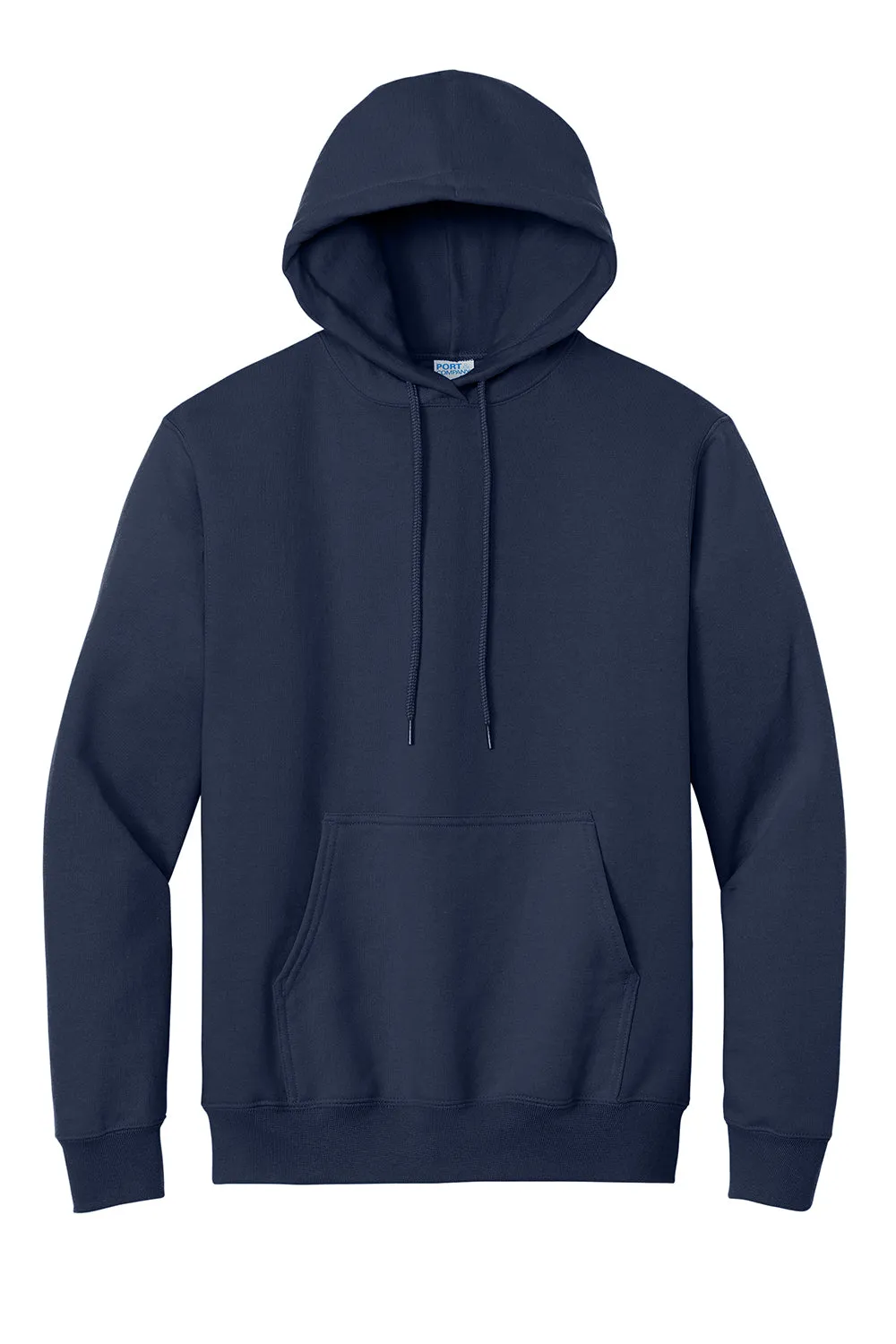 Port & Company Mens Essential Pill Resistant Fleece Hooded Sweatshirt Hoodie w/ Pouch Pocket - Navy Blue