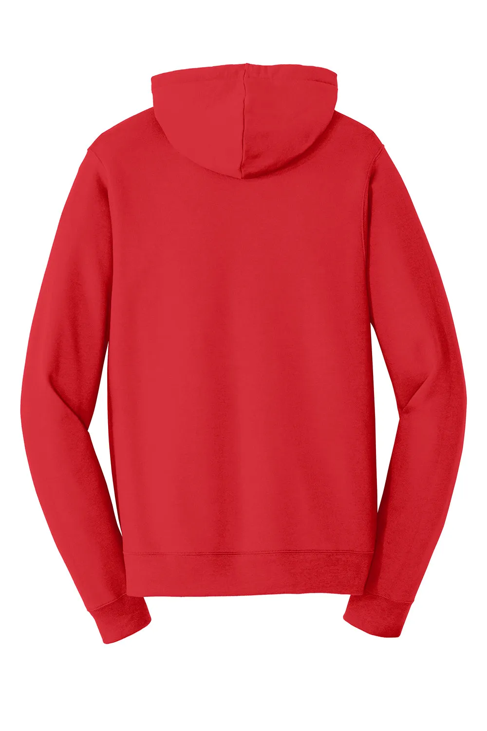 Port & Company Mens Fan Favorite Fleece Hooded Sweatshirt Hoodie w/ Pouch Pocket - Bright Red