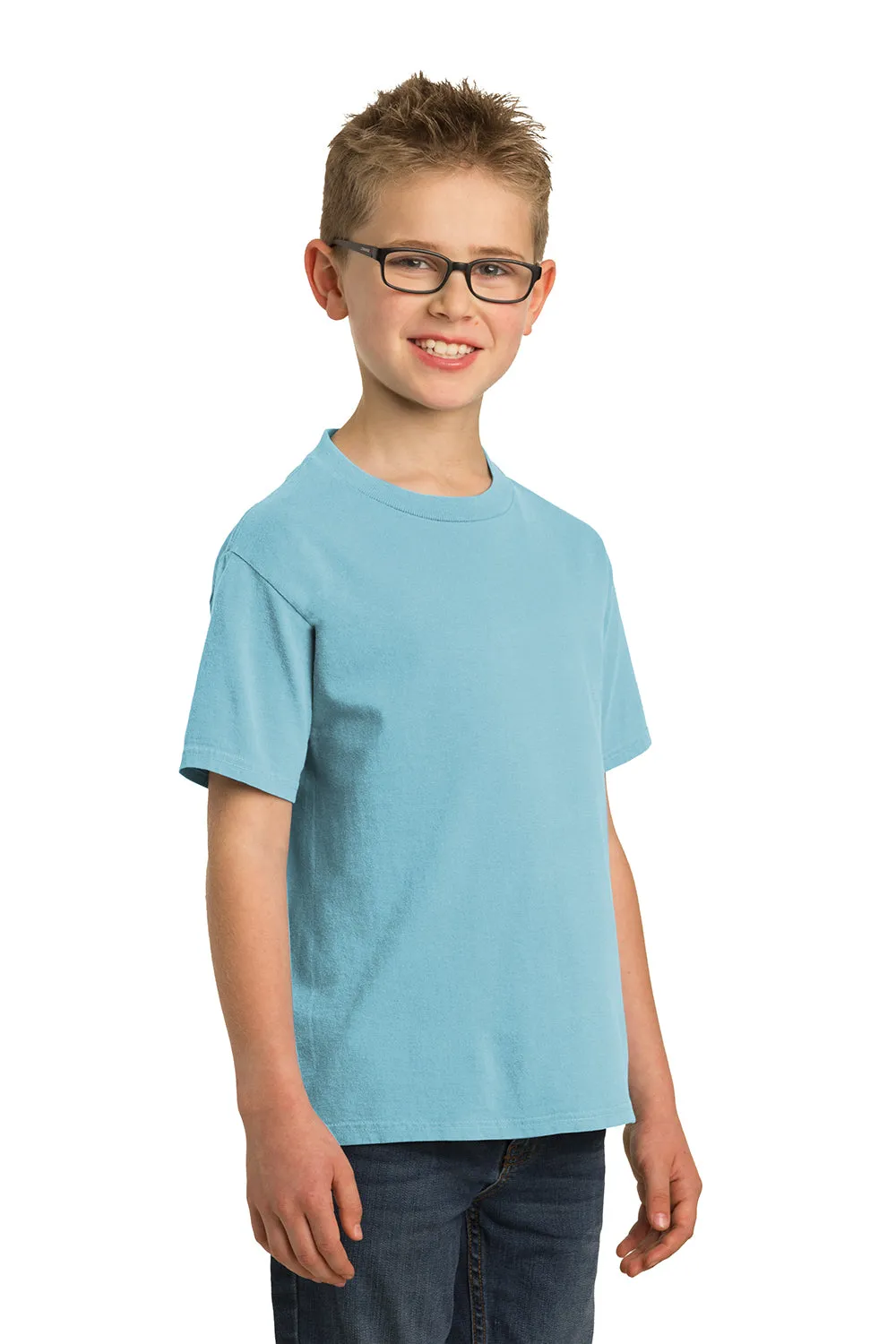 Port & Company Youth Beach Wash Short Sleeve Crewneck T-Shirt - Mist Blue  Buy the latest Clothing Port-Company