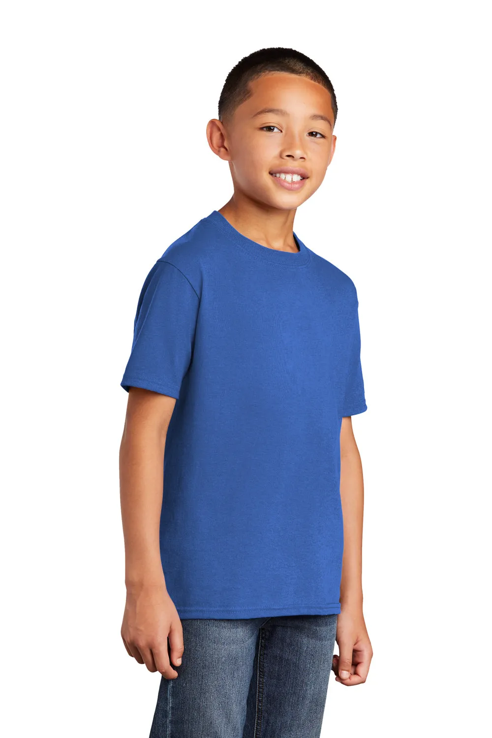 Port & Company Youth Core Cotton DTG Short Sleeve Crewneck T-Shirt - Royal Blue