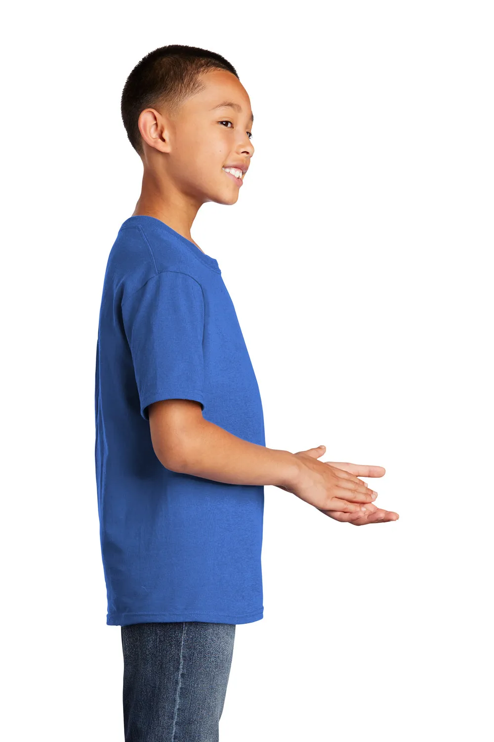 Port & Company Youth Core Cotton DTG Short Sleeve Crewneck T-Shirt - Royal Blue