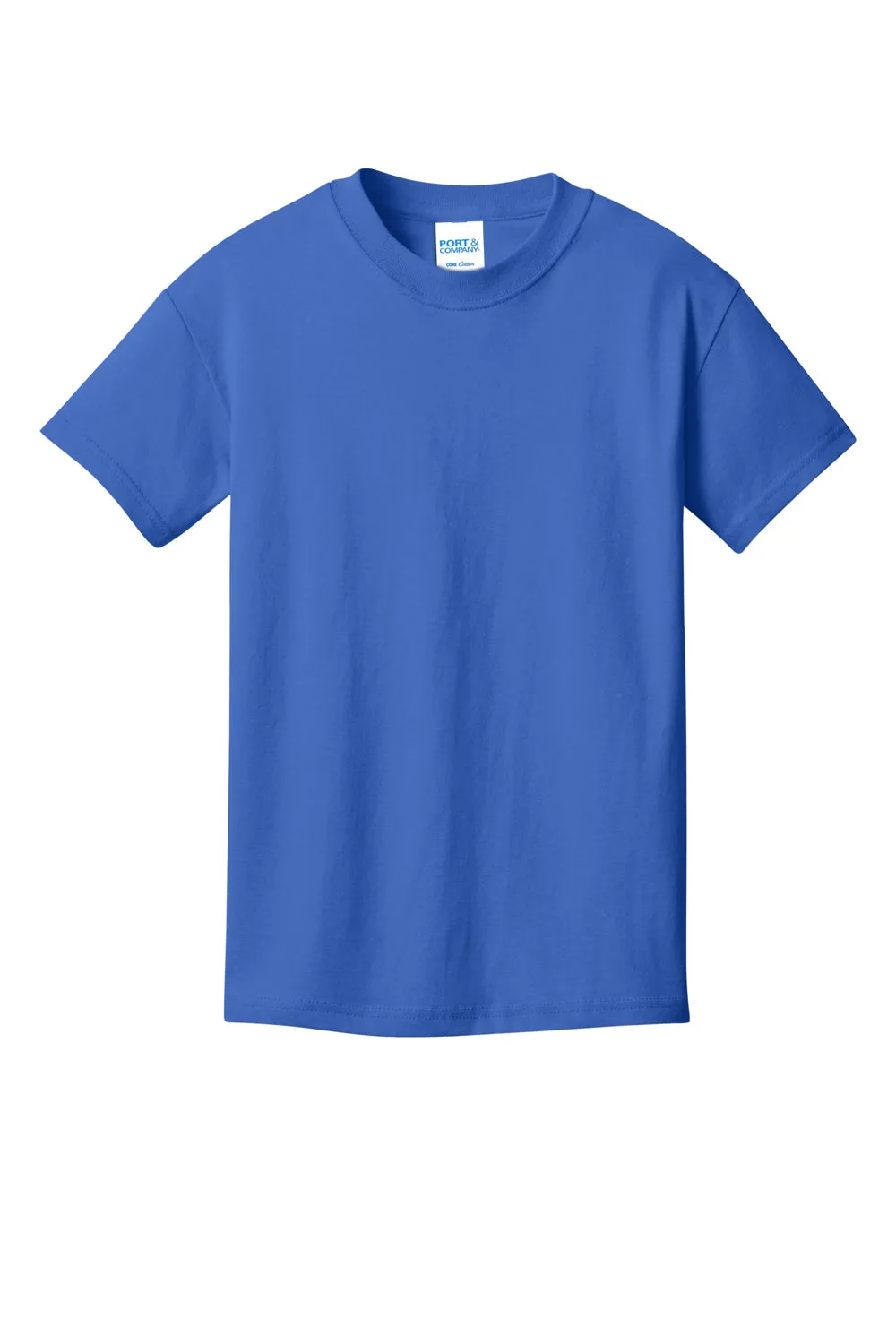 Port & Company Youth Core Cotton DTG Short Sleeve Crewneck T-Shirt - Royal Blue