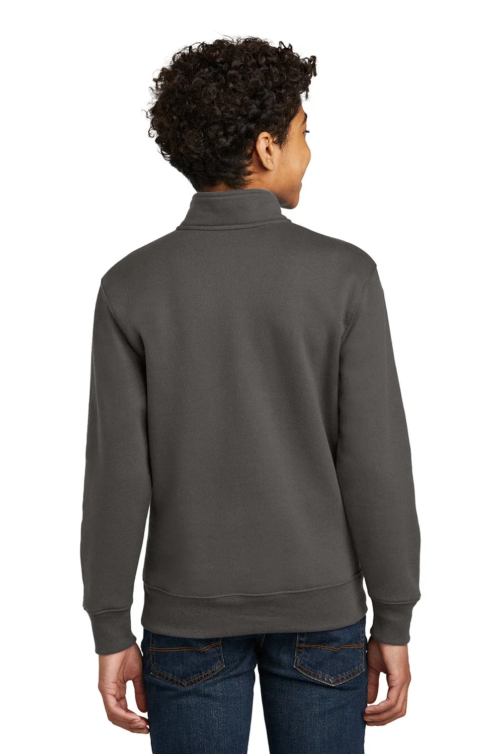 Port & Company Youth Core Fleece 1/4 Zip Sweatshirt - Charcoal Grey