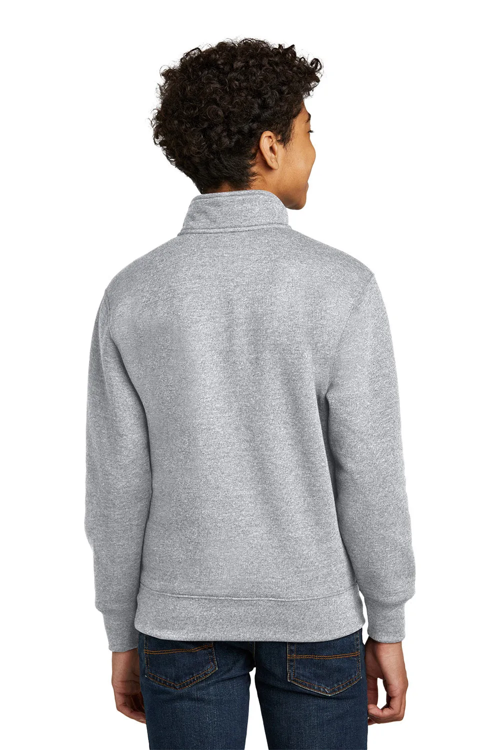 Port & Company Youth Core Fleece 1/4 Zip Sweatshirt - Heather Grey