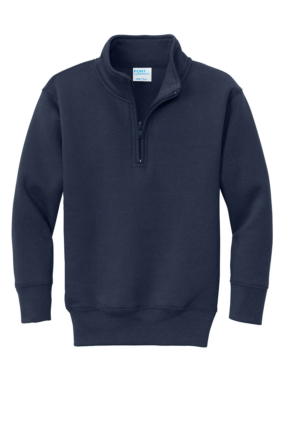 Port & Company Youth Core Fleece 1/4 Zip Sweatshirt - Navy Blue