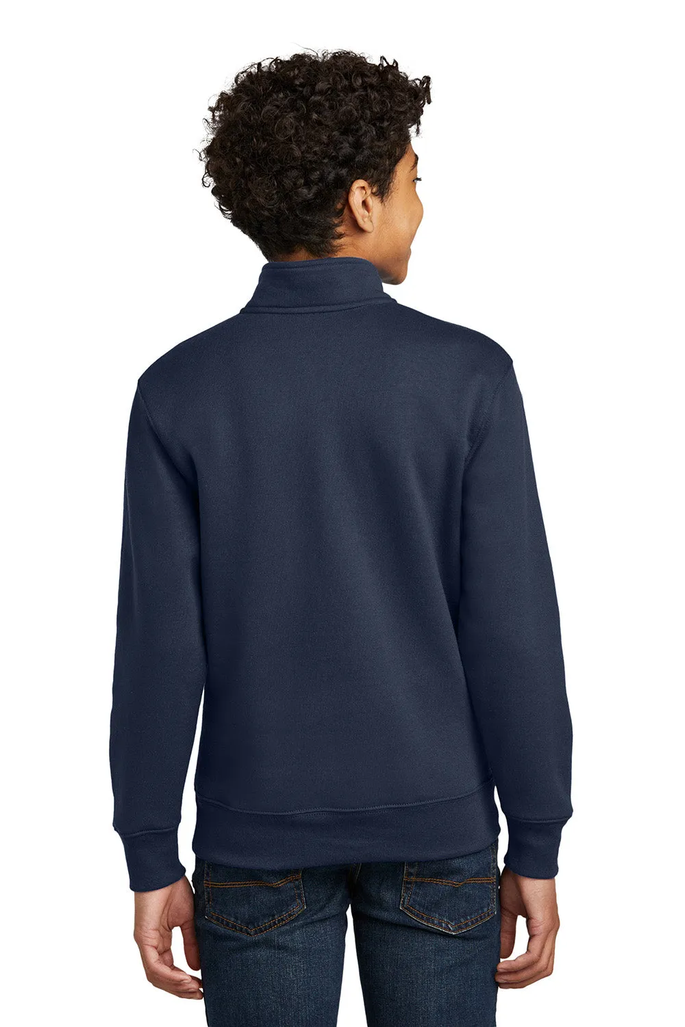 Port & Company Youth Core Fleece 1/4 Zip Sweatshirt - Navy Blue