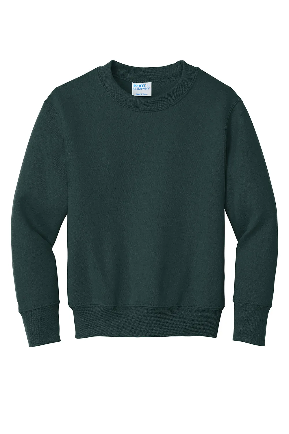 Port & Company Youth Core Pill Resistant Fleece Crewneck Sweatshirt - Dark Green