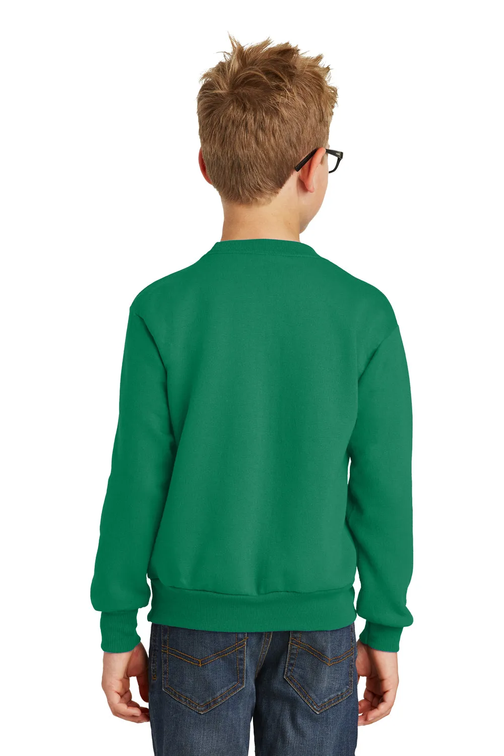 Port & Company Youth Core Pill Resistant Fleece Crewneck Sweatshirt - Kelly Green