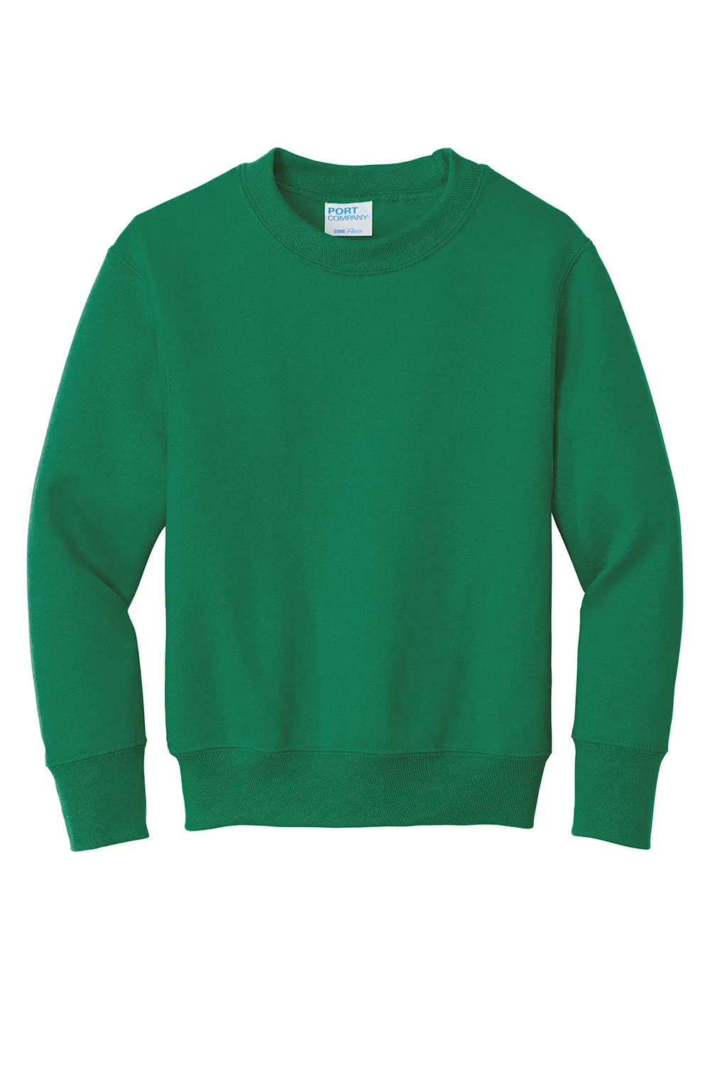 Port & Company Youth Core Pill Resistant Fleece Crewneck Sweatshirt - Kelly Green