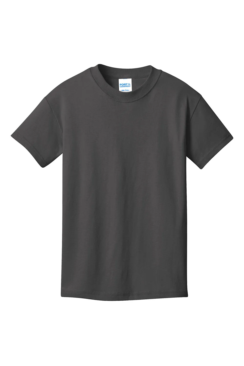 Port & Company Youth Core Short Sleeve Crewneck T-Shirt - Charcoal Grey