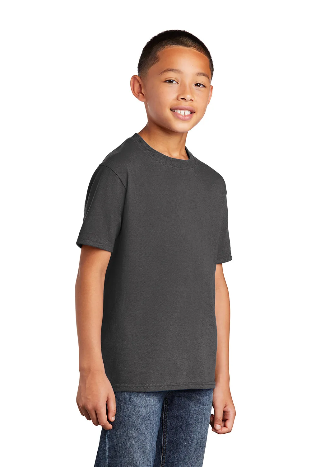 Port & Company Youth Core Short Sleeve Crewneck T-Shirt - Charcoal Grey