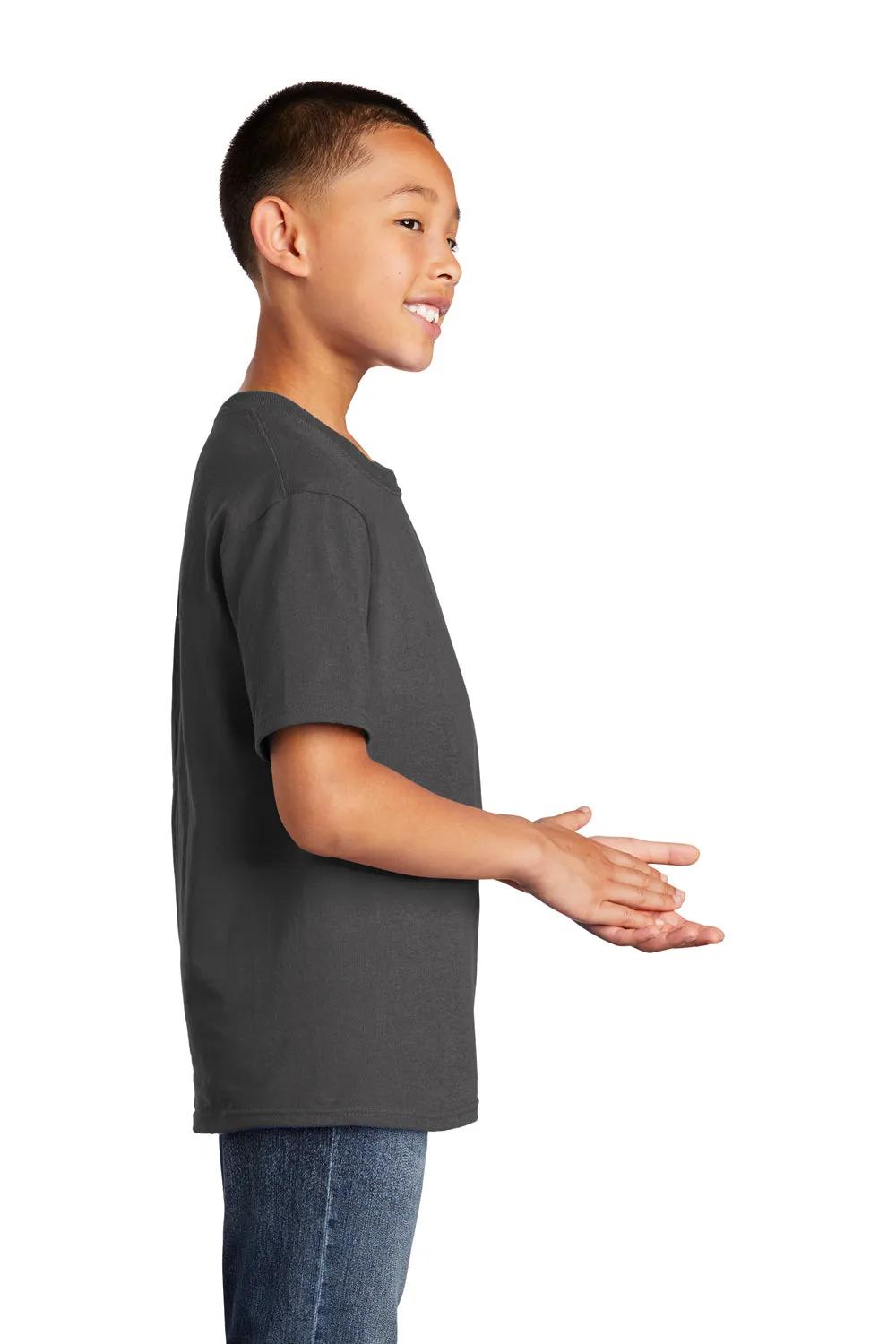 Port & Company Youth Core Short Sleeve Crewneck T-Shirt - Charcoal Grey