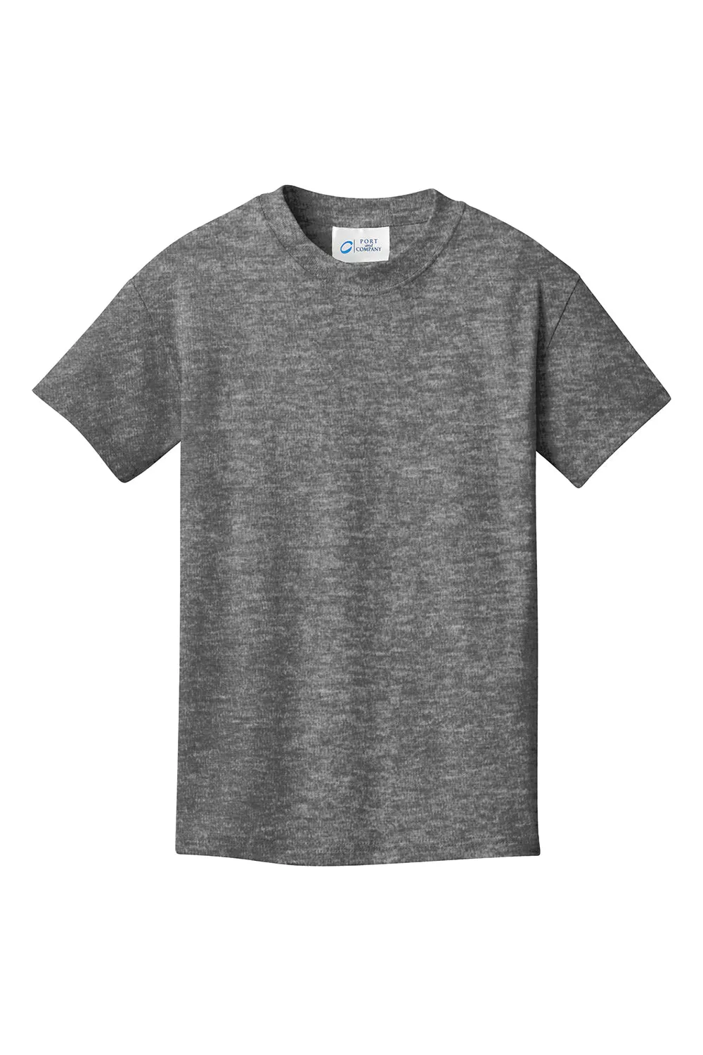 Port & Company Youth Core Short Sleeve Crewneck T-Shirt - Heather Graphite Grey