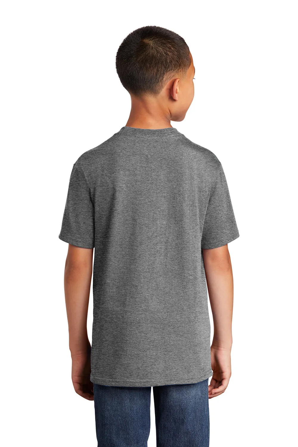Port & Company Youth Core Short Sleeve Crewneck T-Shirt - Heather Graphite Grey