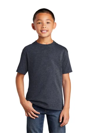 Port & Company Youth Core Short Sleeve Crewneck T-Shirt - Heather Navy Blue
