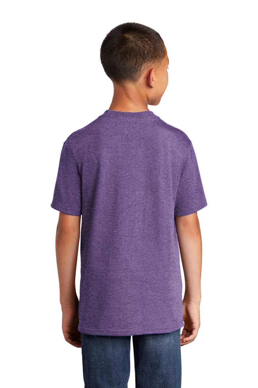 Port & Company Youth Core Short Sleeve Crewneck T-Shirt - Heather Purple
