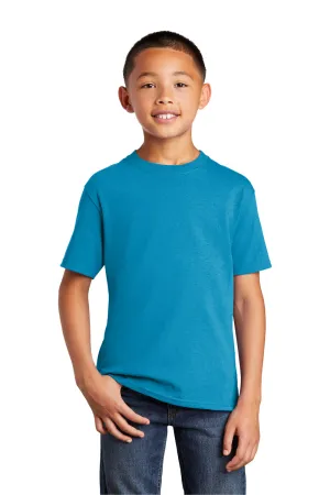 Port & Company Youth Core Short Sleeve Crewneck T-Shirt - Neon Blue