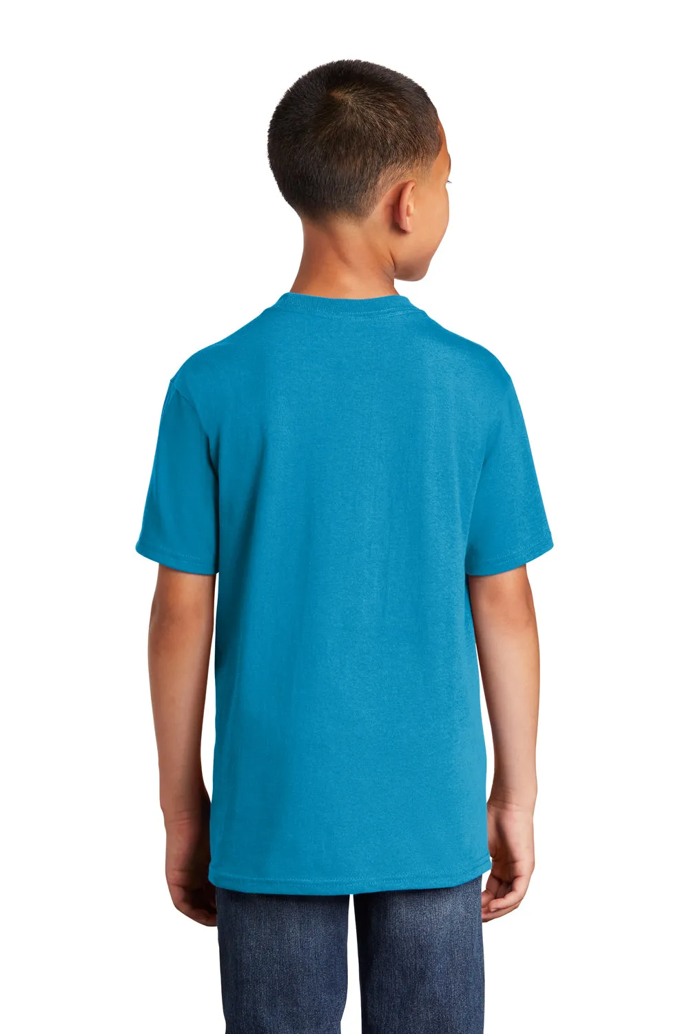 Port & Company Youth Core Short Sleeve Crewneck T-Shirt - Neon Blue