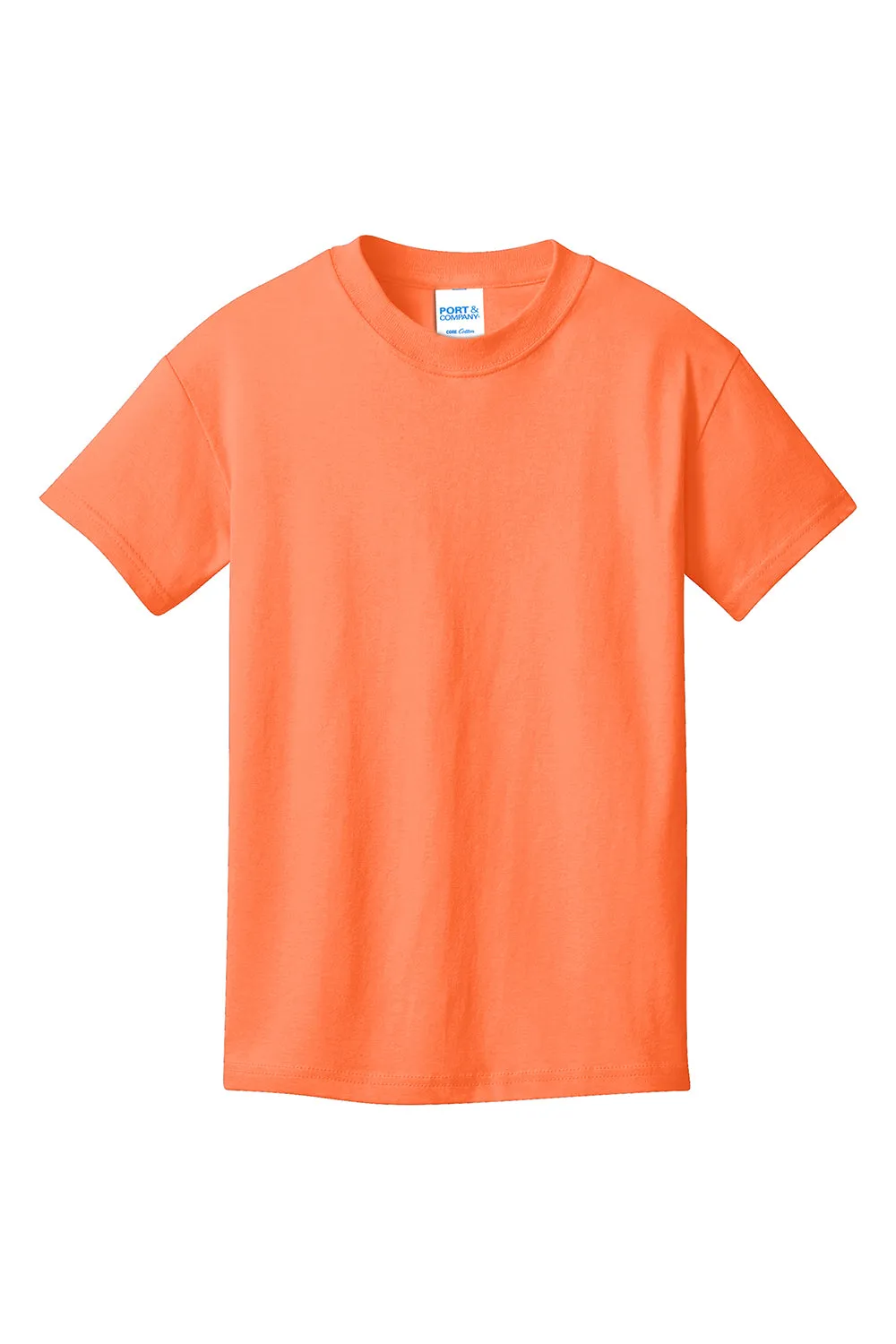 Port & Company Youth Core Short Sleeve Crewneck T-Shirt - Neon Orange
