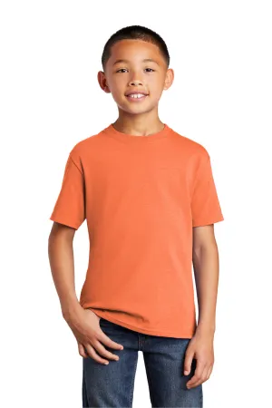 Port & Company Youth Core Short Sleeve Crewneck T-Shirt - Neon Orange