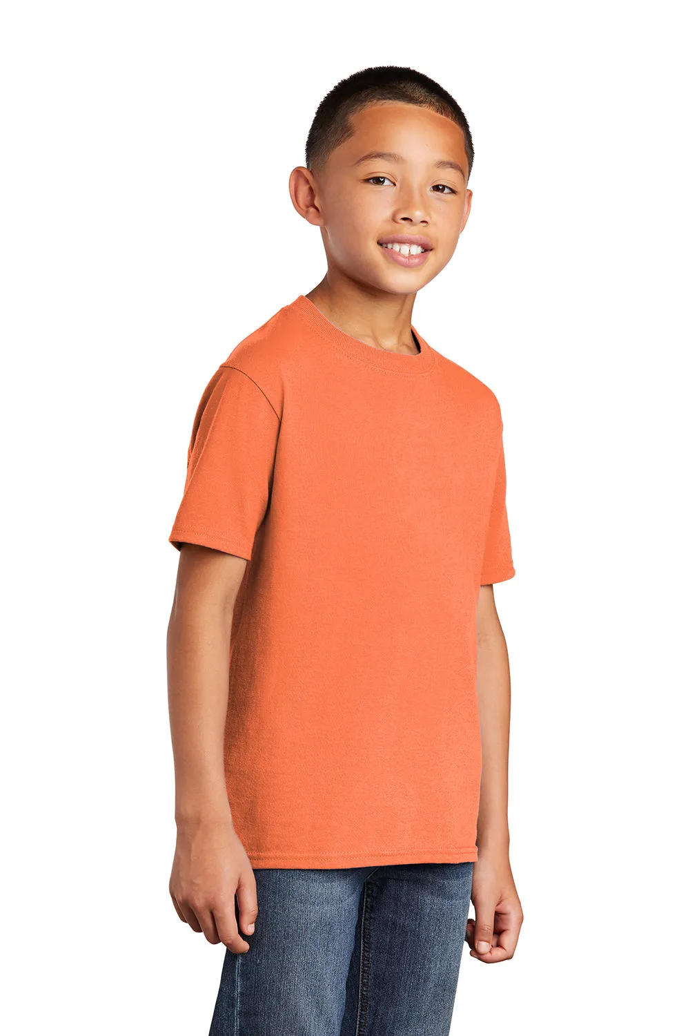 Port & Company Youth Core Short Sleeve Crewneck T-Shirt - Neon Orange